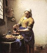 Jan Vermeer The Milkmaid oil on canvas